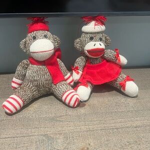 Sock monkey couple